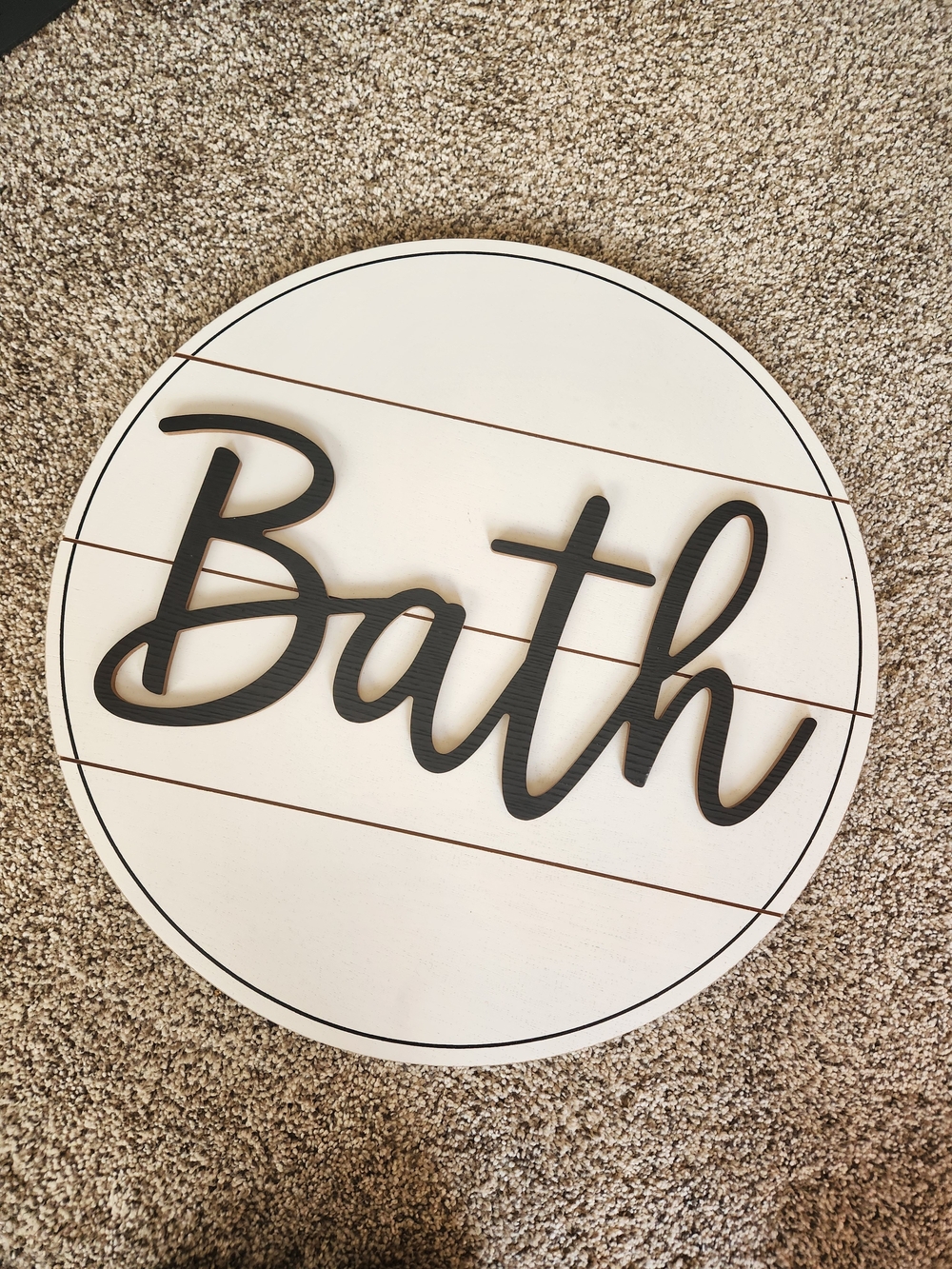 Hobby Lobby Round Bath Sign